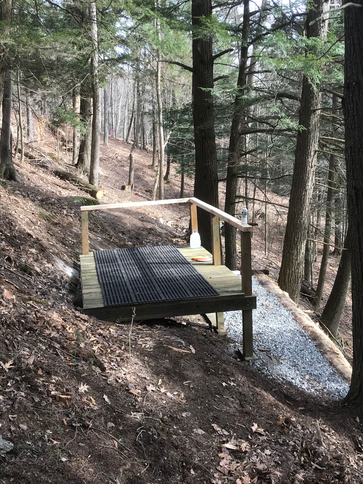 Finished tee pad on hole 11!
