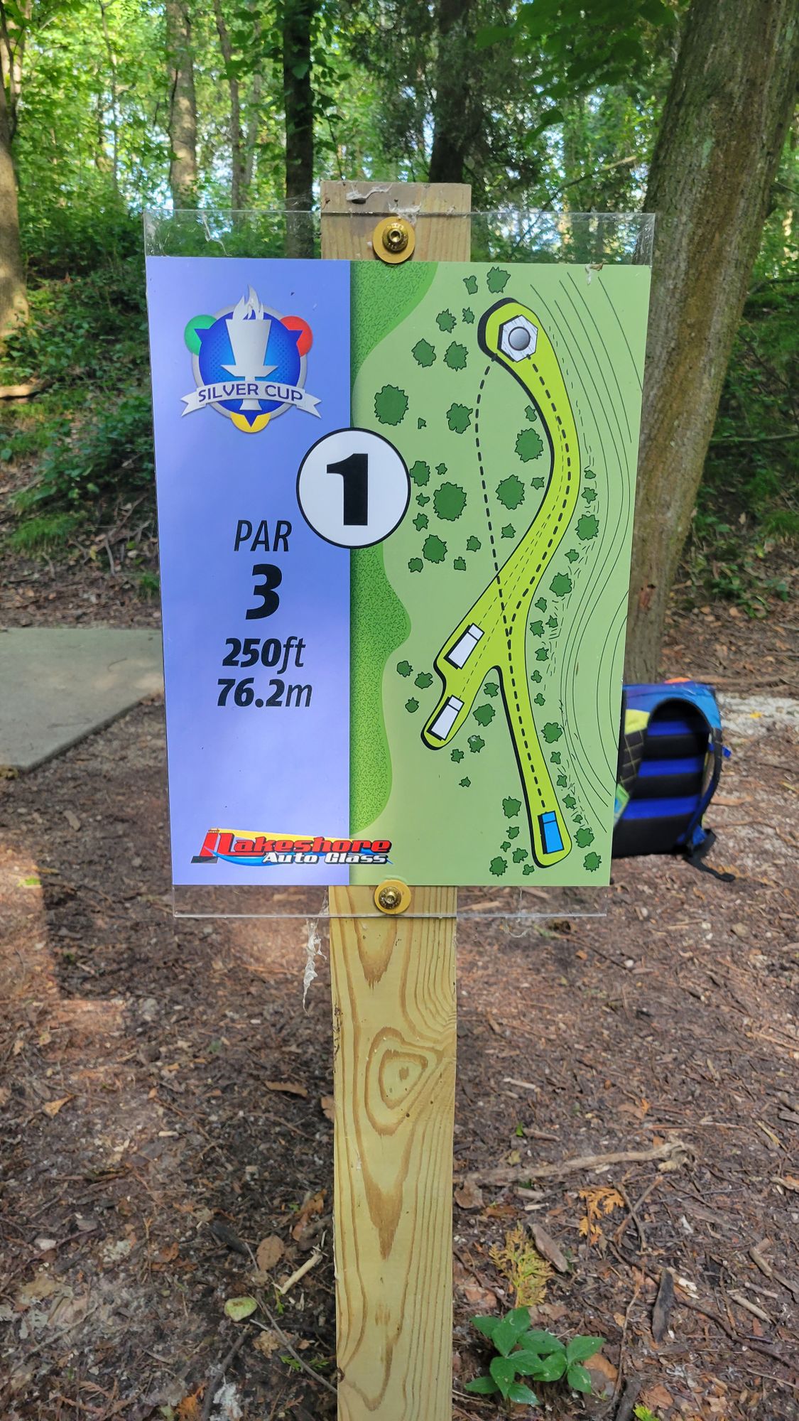 Super Silver Hole 1 Tee Sign