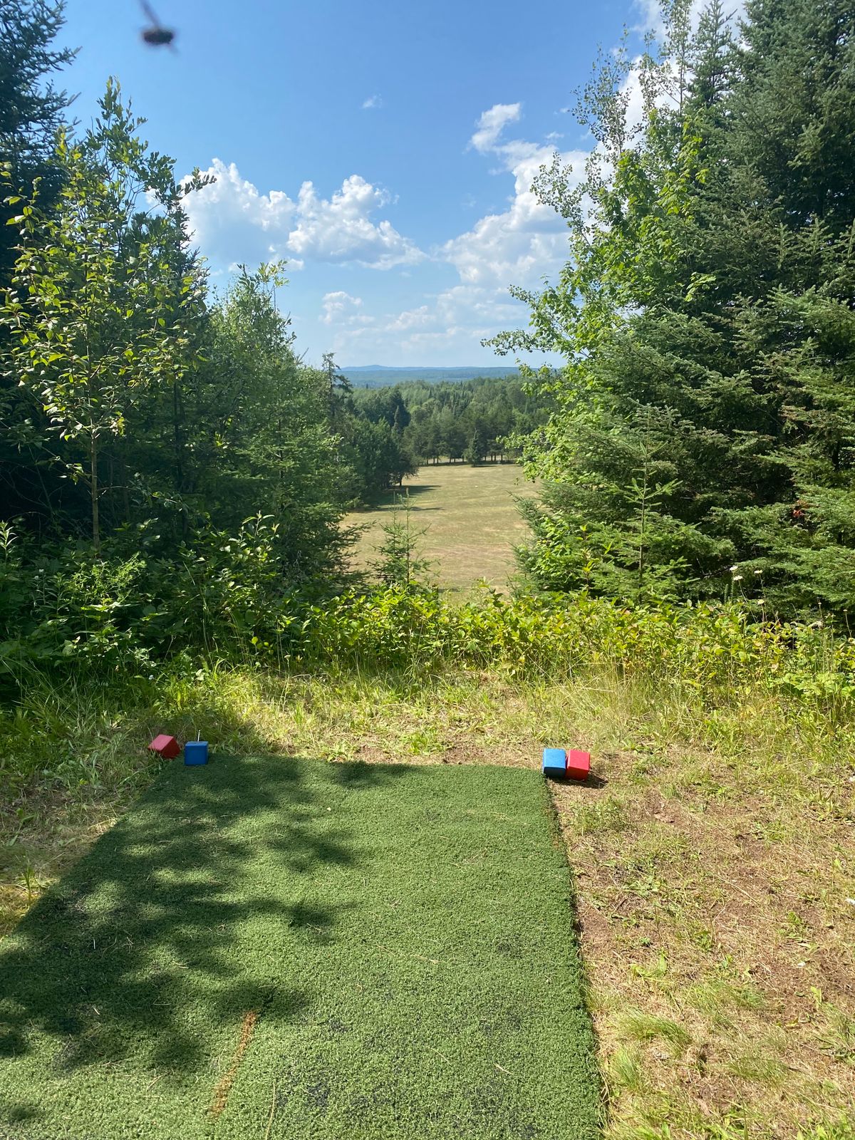 Hole 18. View from tee. Par 4