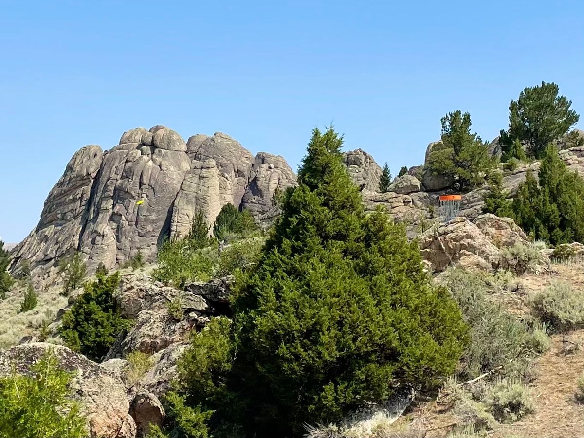 Green of touchy #3 - West Course. 
Entering the canyon.