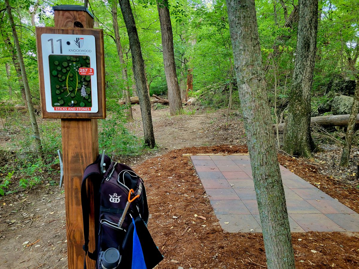 Hole 11: Sticks and Stones tee pad
