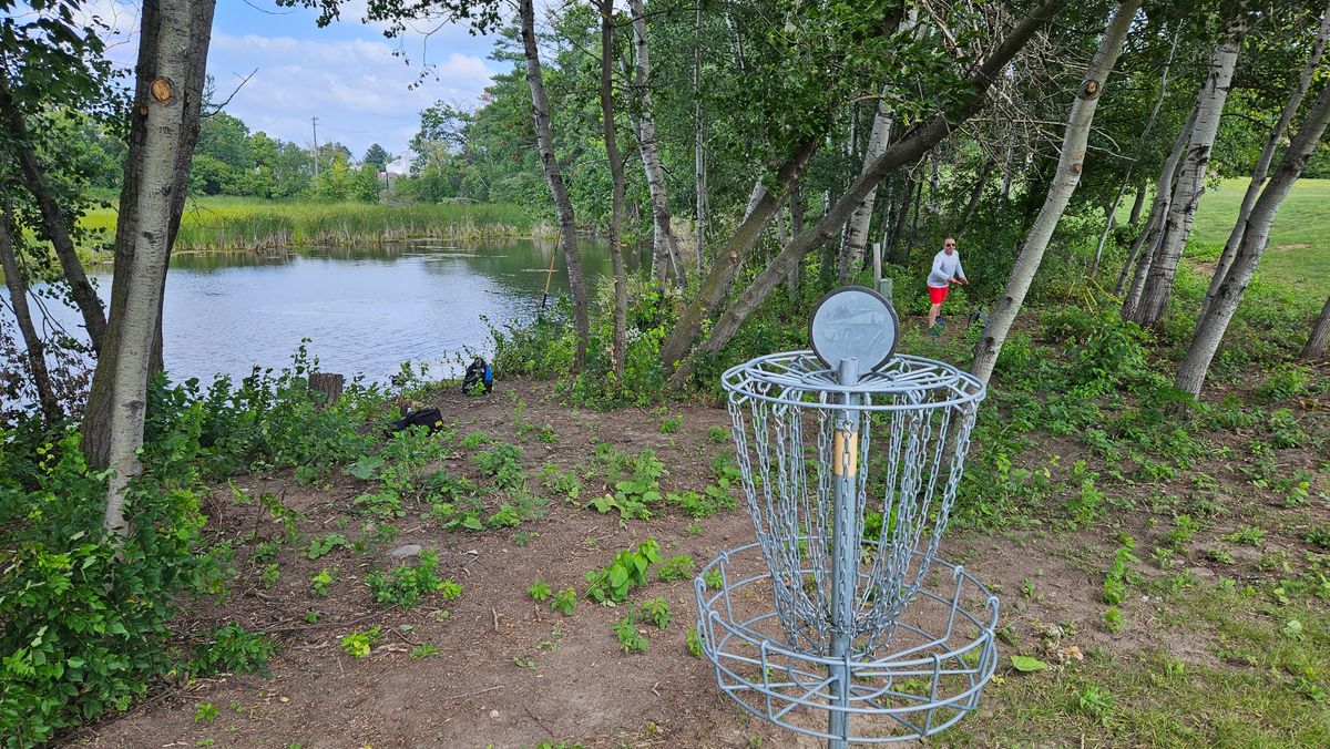 Hole 5 looking back over the water.