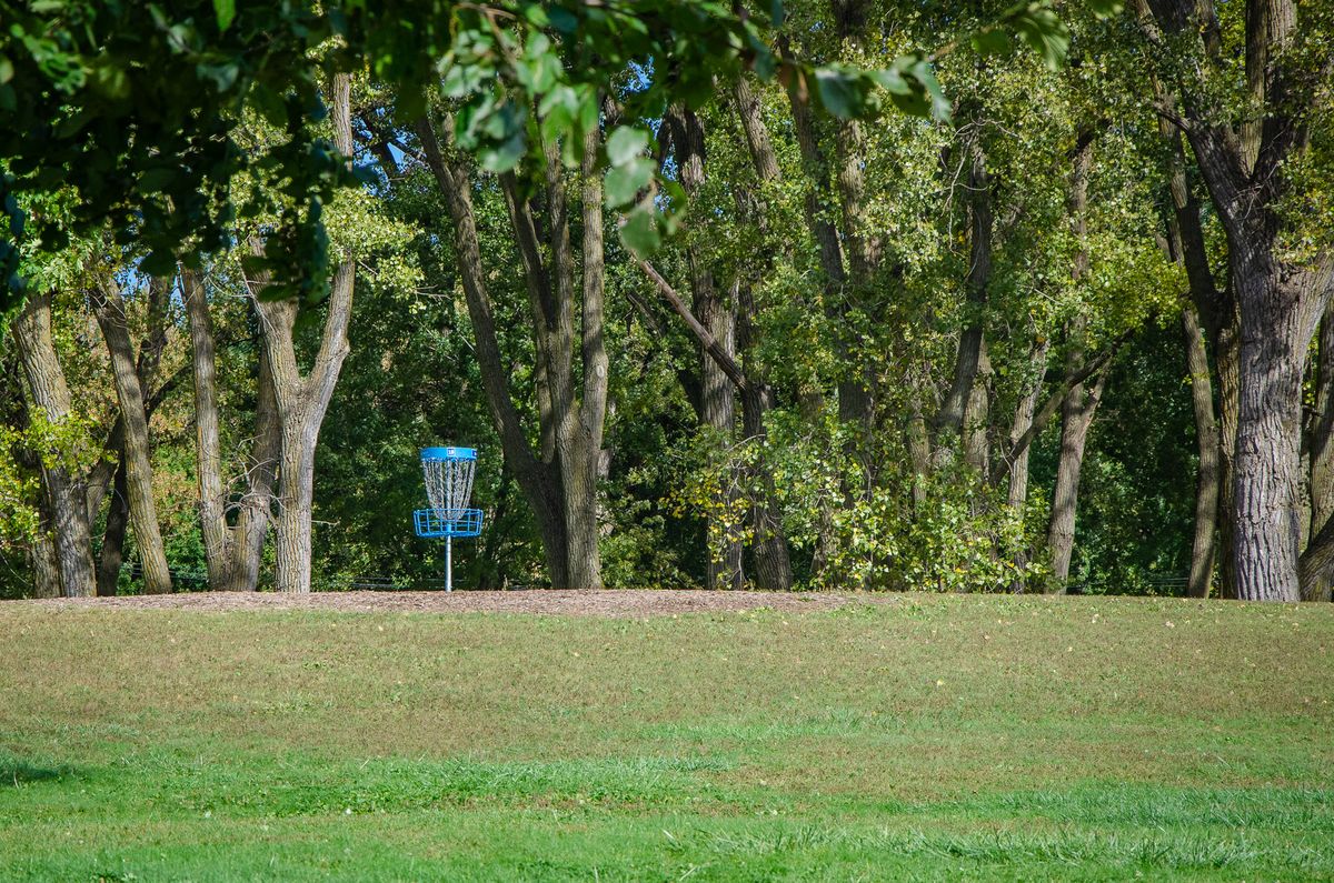 18th basket from the fairway
