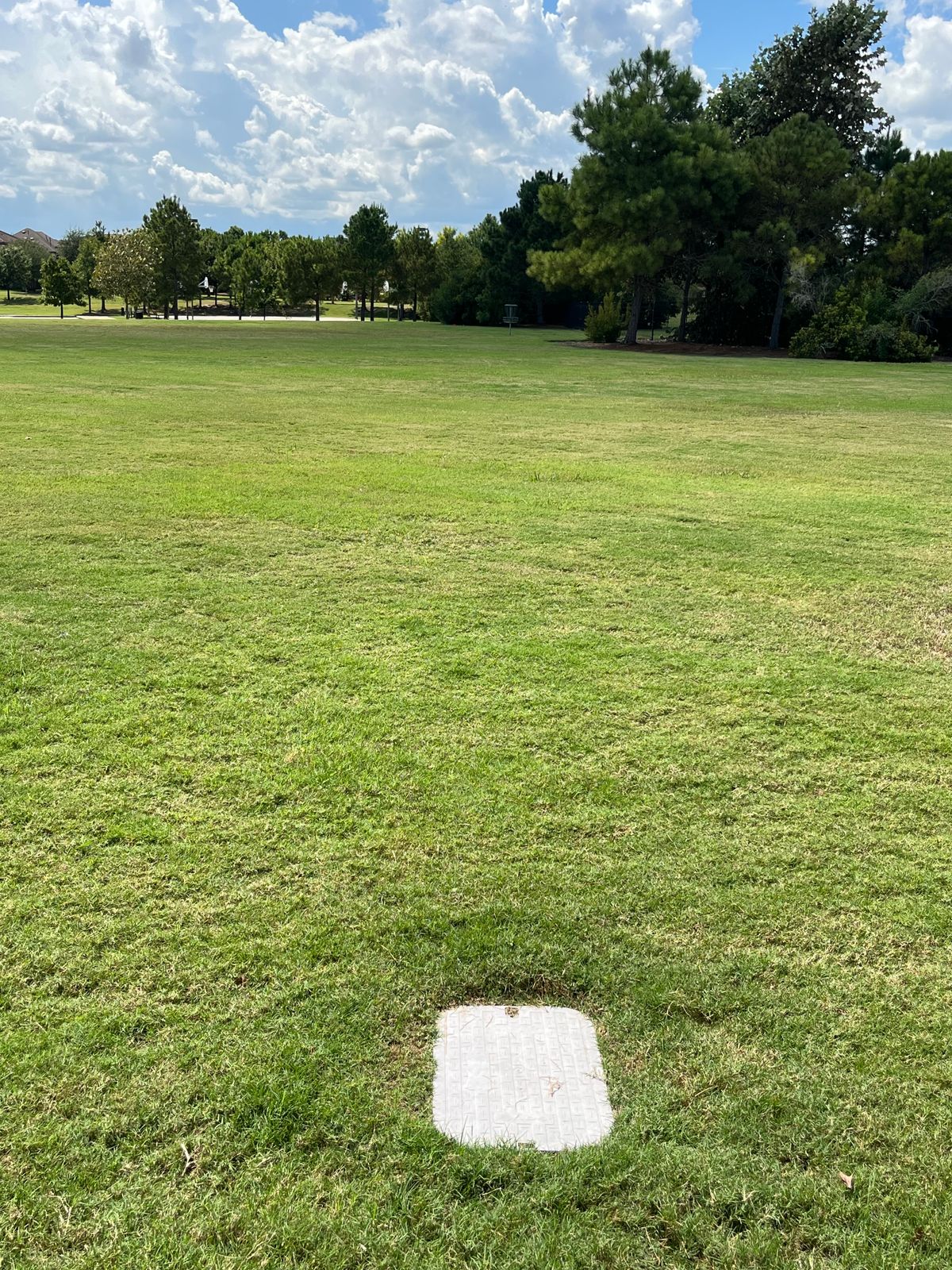 Hole #7 tee box is utility box. Dog park is OB.