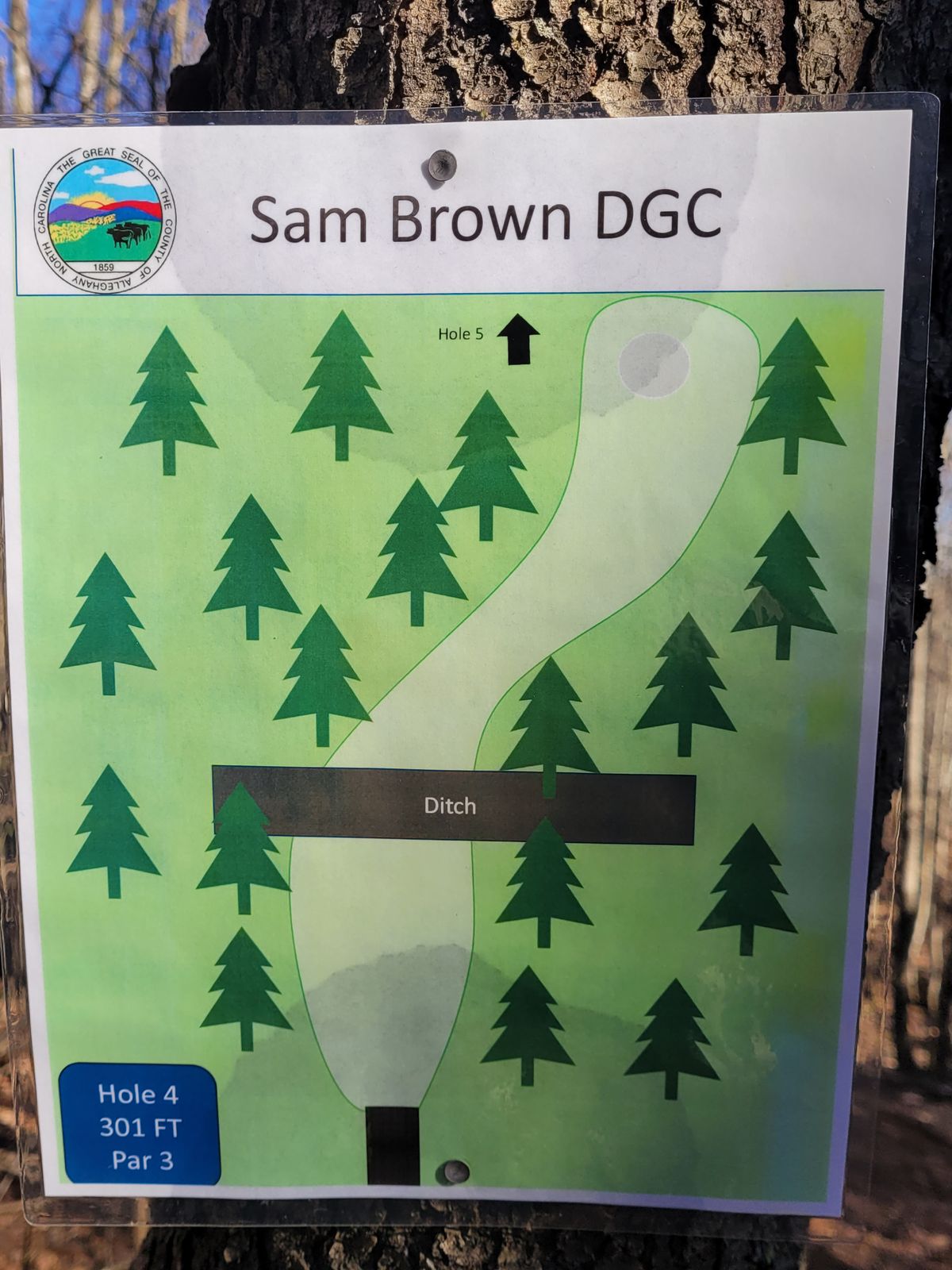 Hole #4 map