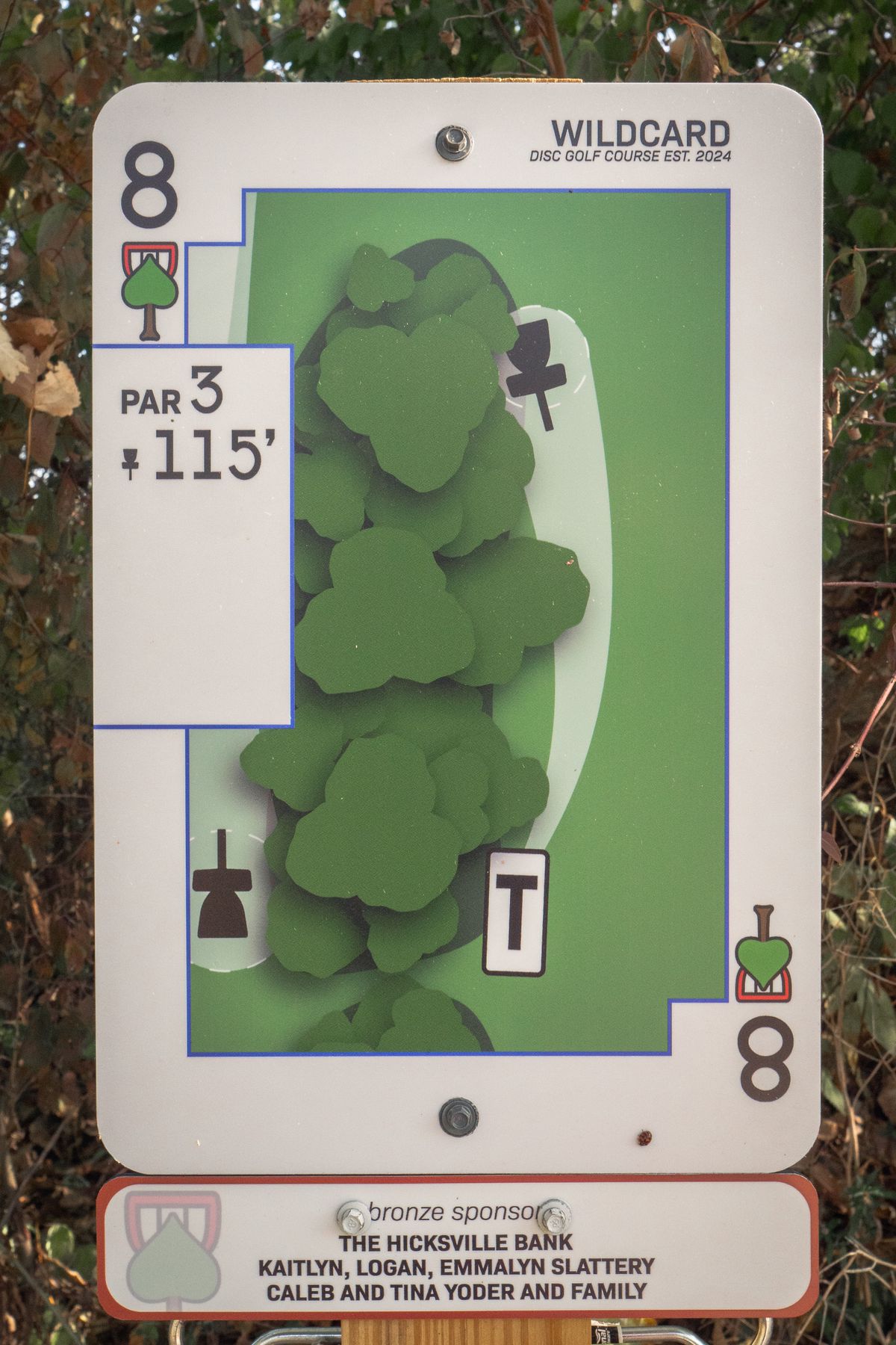 Hole 8 Tee Sign