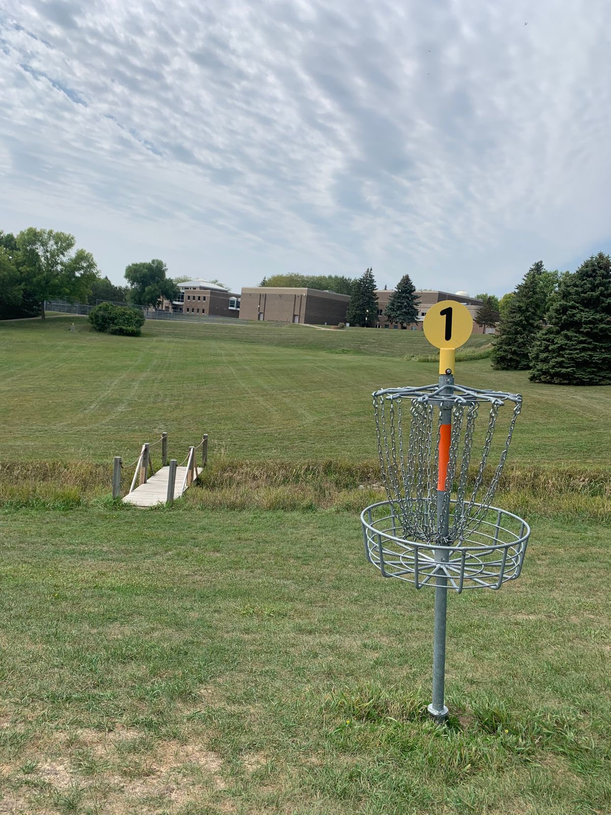 View of hole 1 looking back towards tee pad.