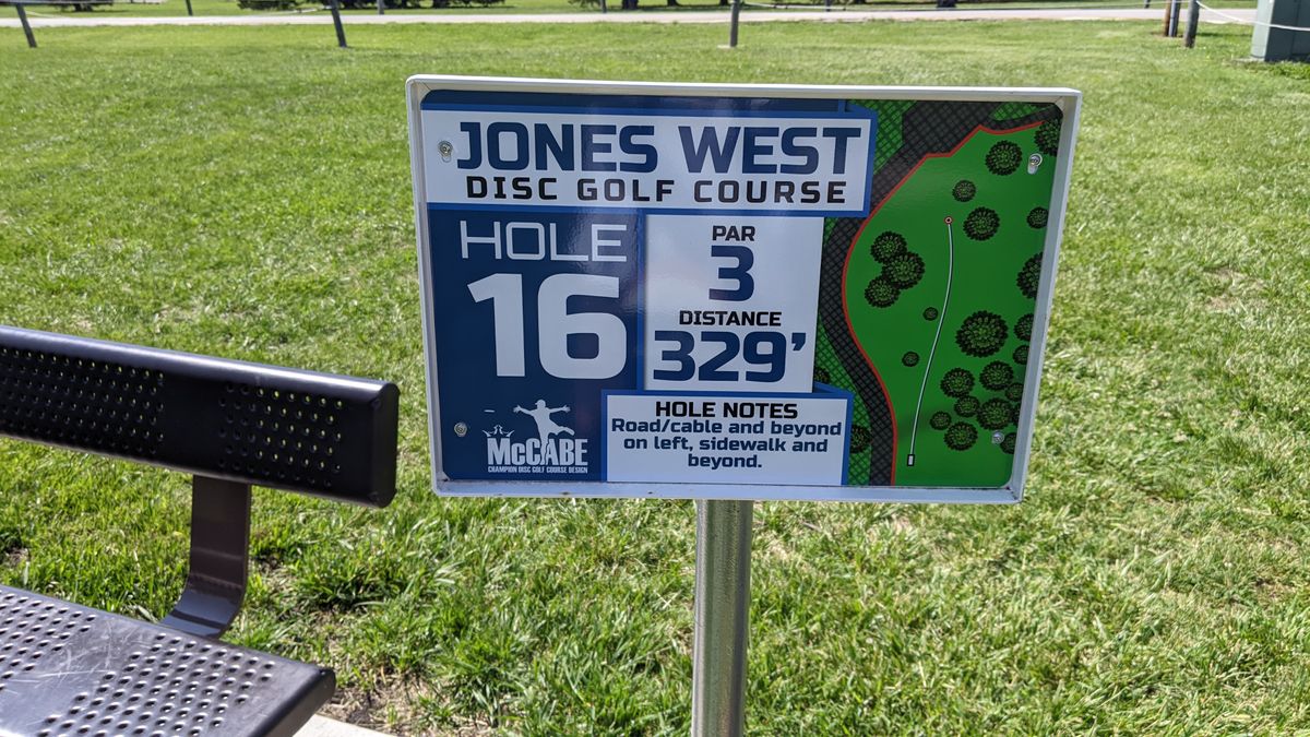 Hole 16 sign
