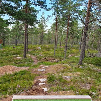 Hål 1 (utkast 3 syns till vänster)