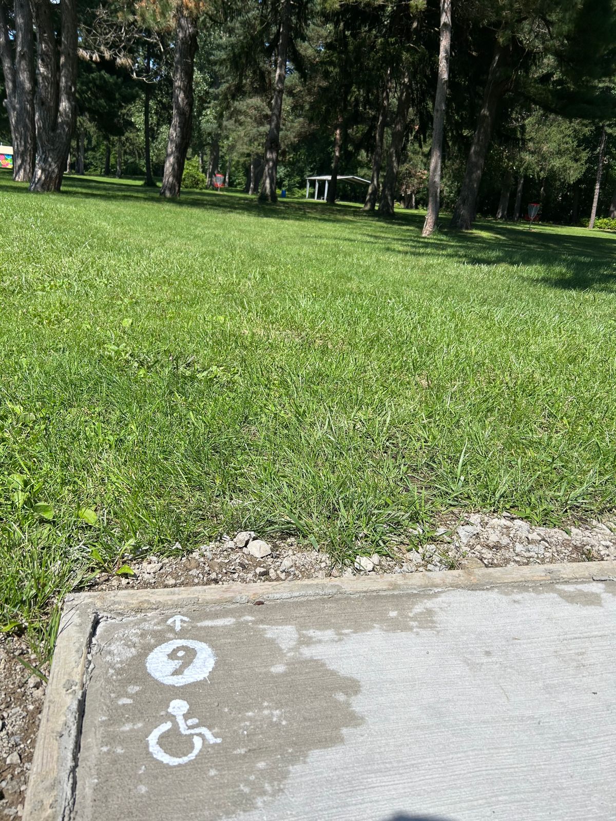 Wheel chair friendly tee 9 on regular tee 9