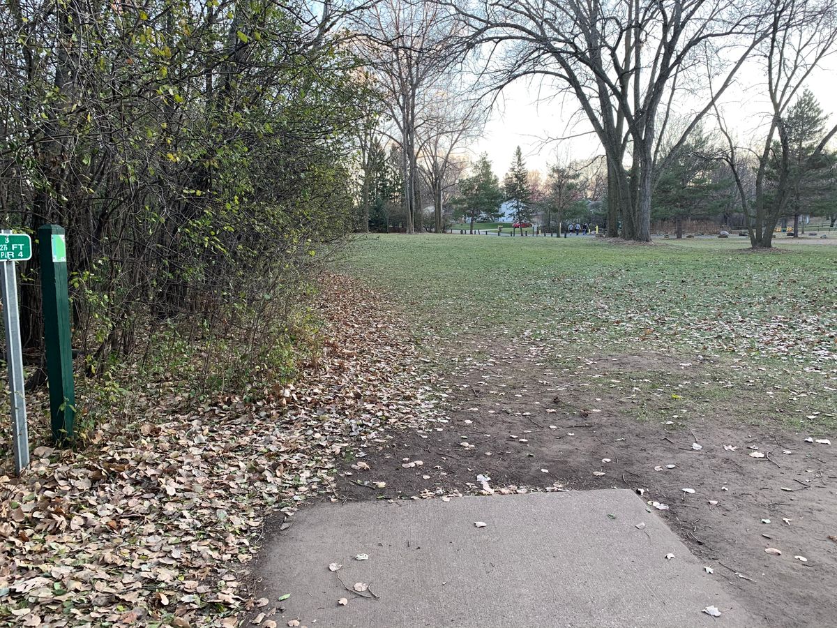 Hole 3 tee pad.