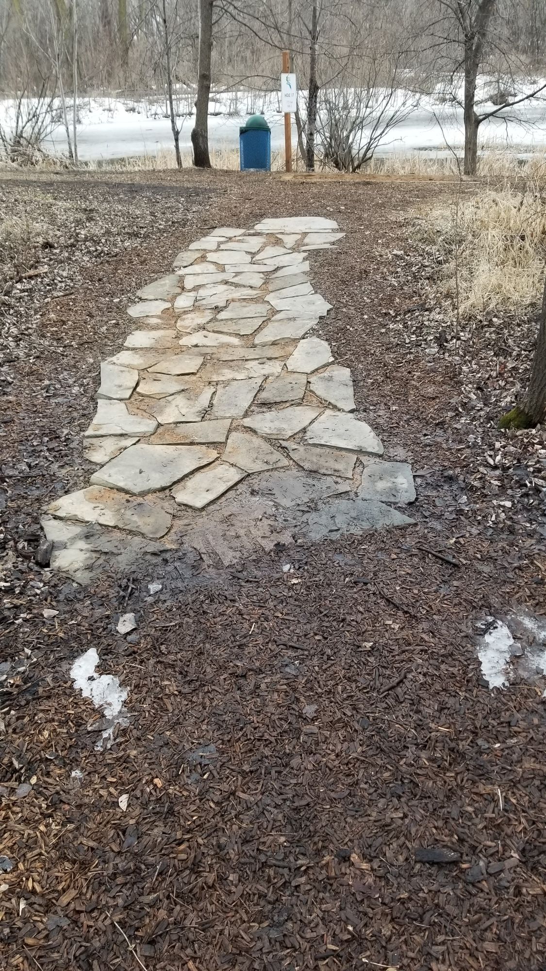 Flagstone path from 16-17
