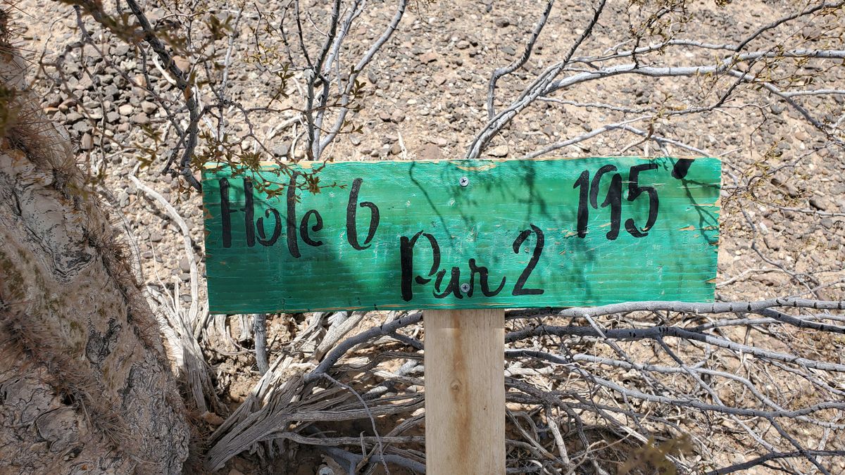 Hole 6 tee sign