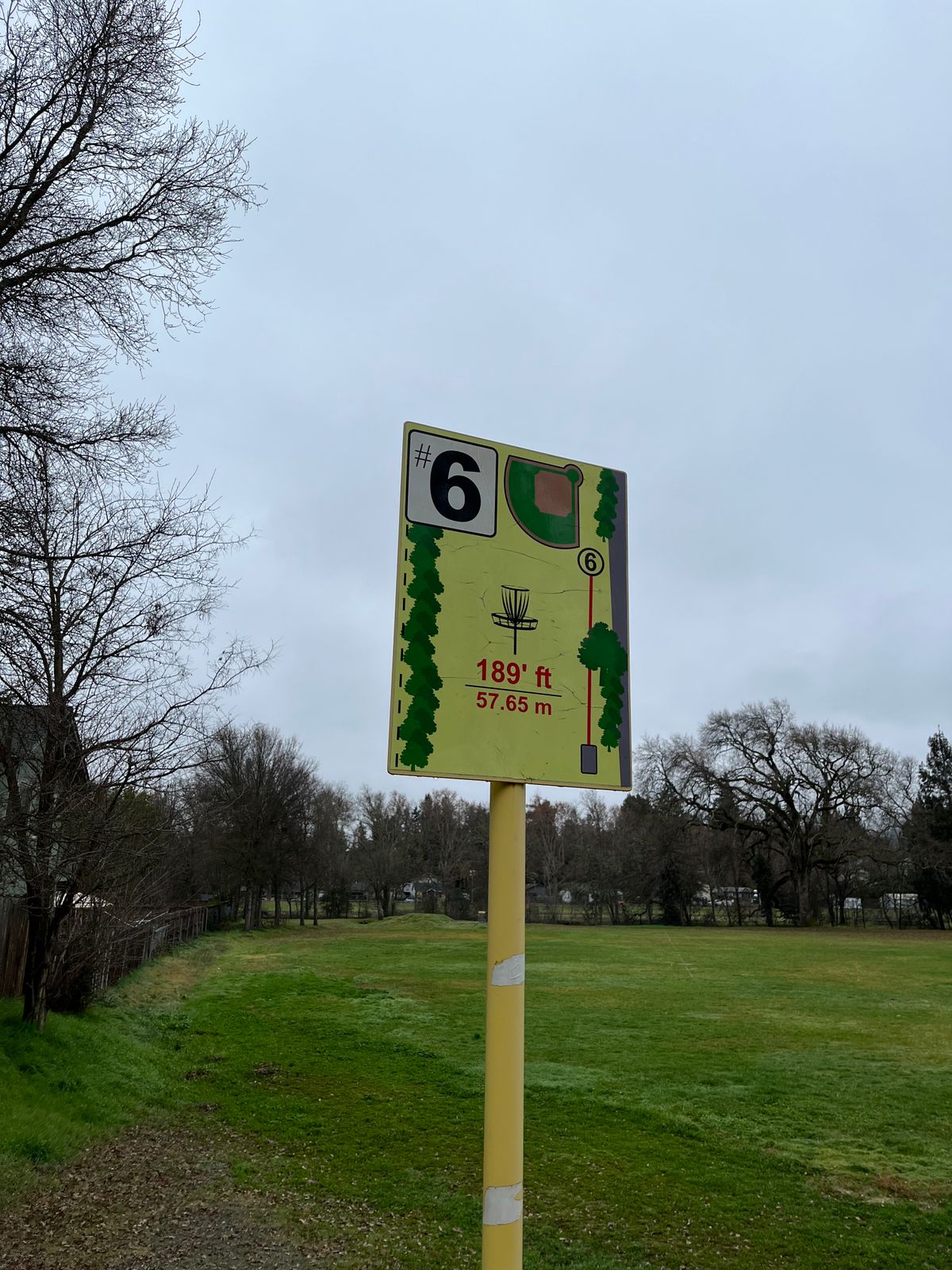 Signage on hole 6.