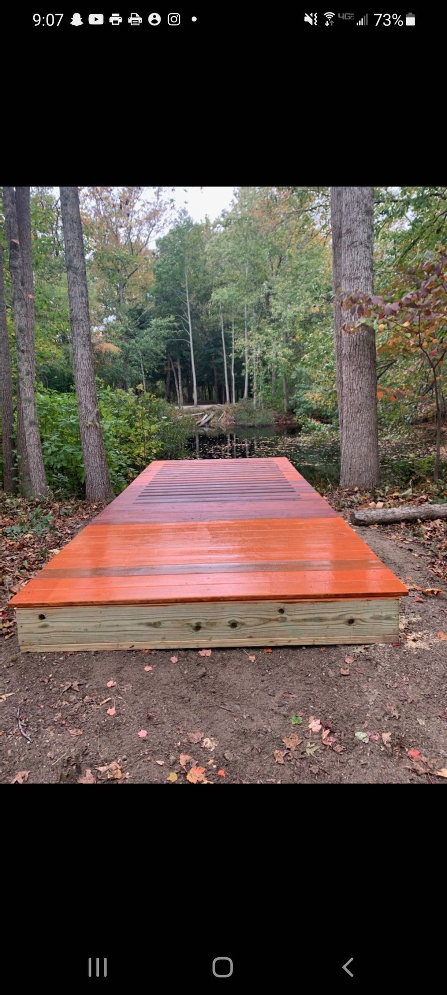 Tee pad #6 over the lake!!