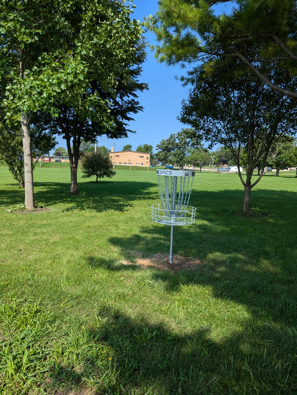 Basket of Hole 7, looking back towards the tee