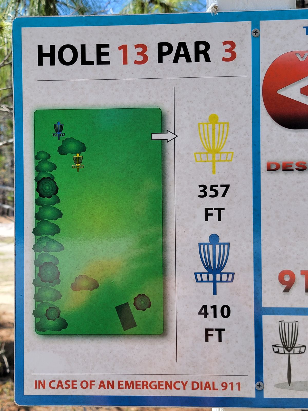 Hole 13 tee sign