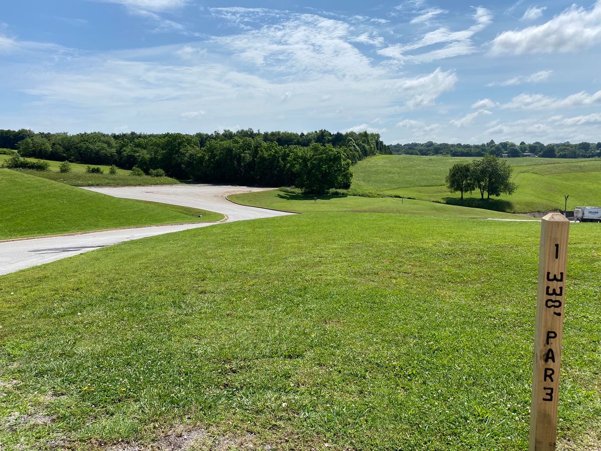 Hole 1 from the top of the hill.
