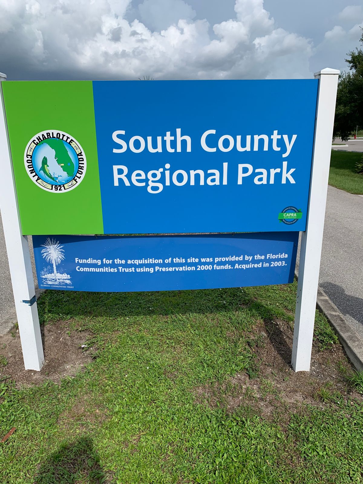 Park entrance sign