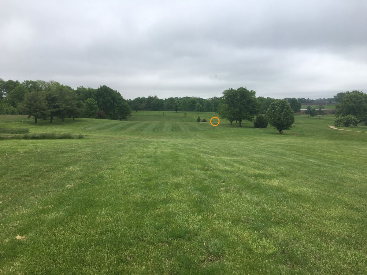 Hole 13 in the fairway