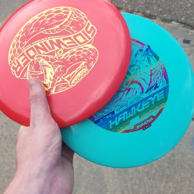 Sadily couldn't play the course (it's always open and free so definitely gonna play here sometime), but they have the best priced discs I've found (I got these for $33 total!)

Really nice staff and great to talk too.  They've got a good selection of Innova discs.
I highly recommend for finding discs you want!
