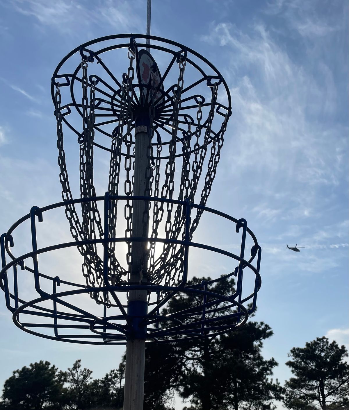 Hole 12-B with one of our Bois flying in the background!