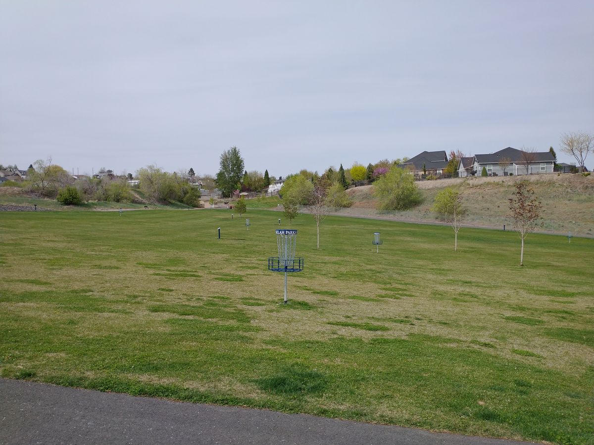 View from the bench behind hole 9.