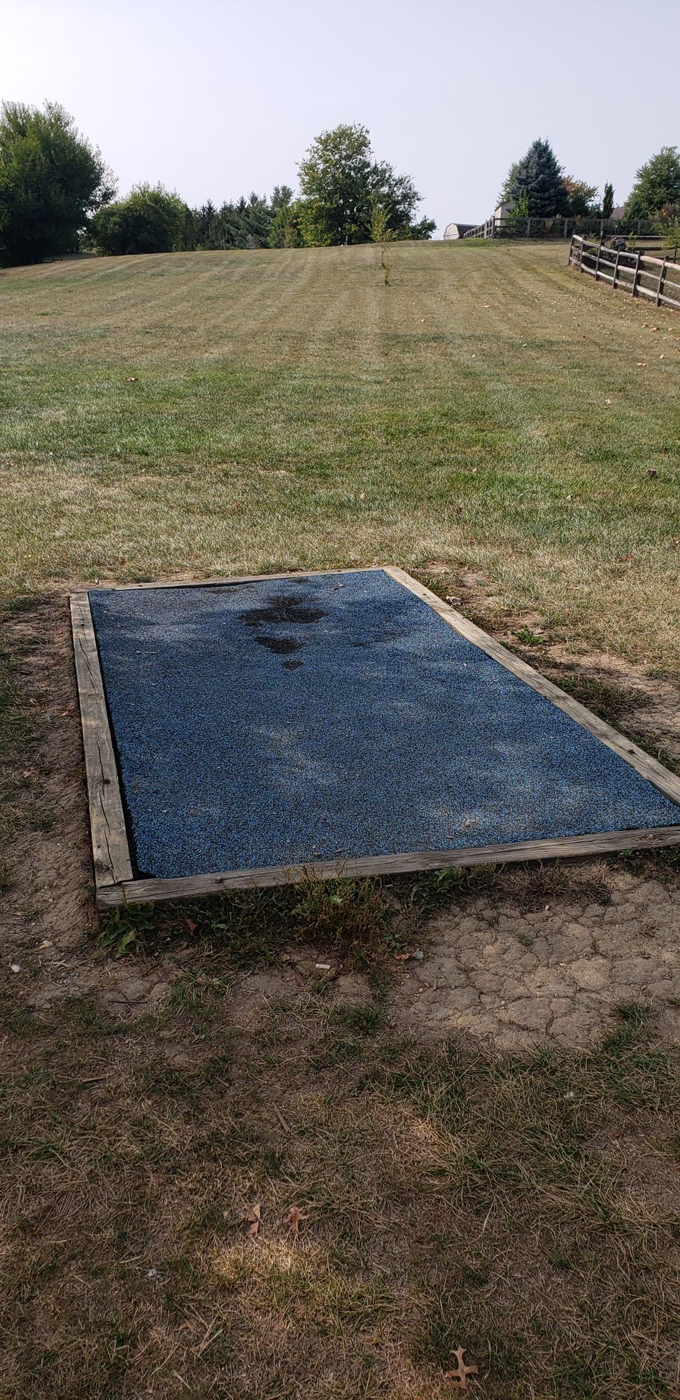 This is the old Tee pad.  Renovations have been made and concrete pads are now installed