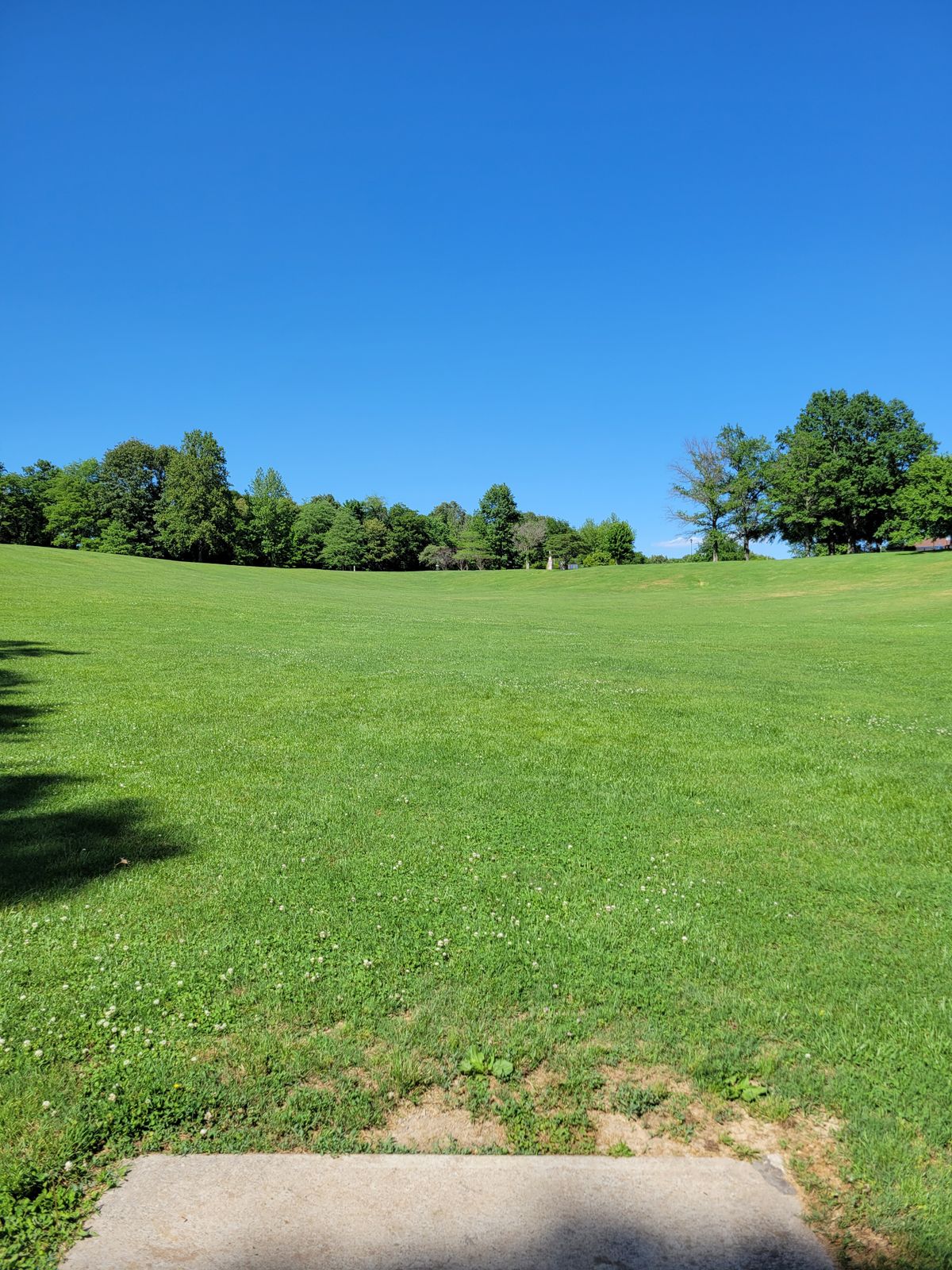 11 fairway, flat to uphill at the end.