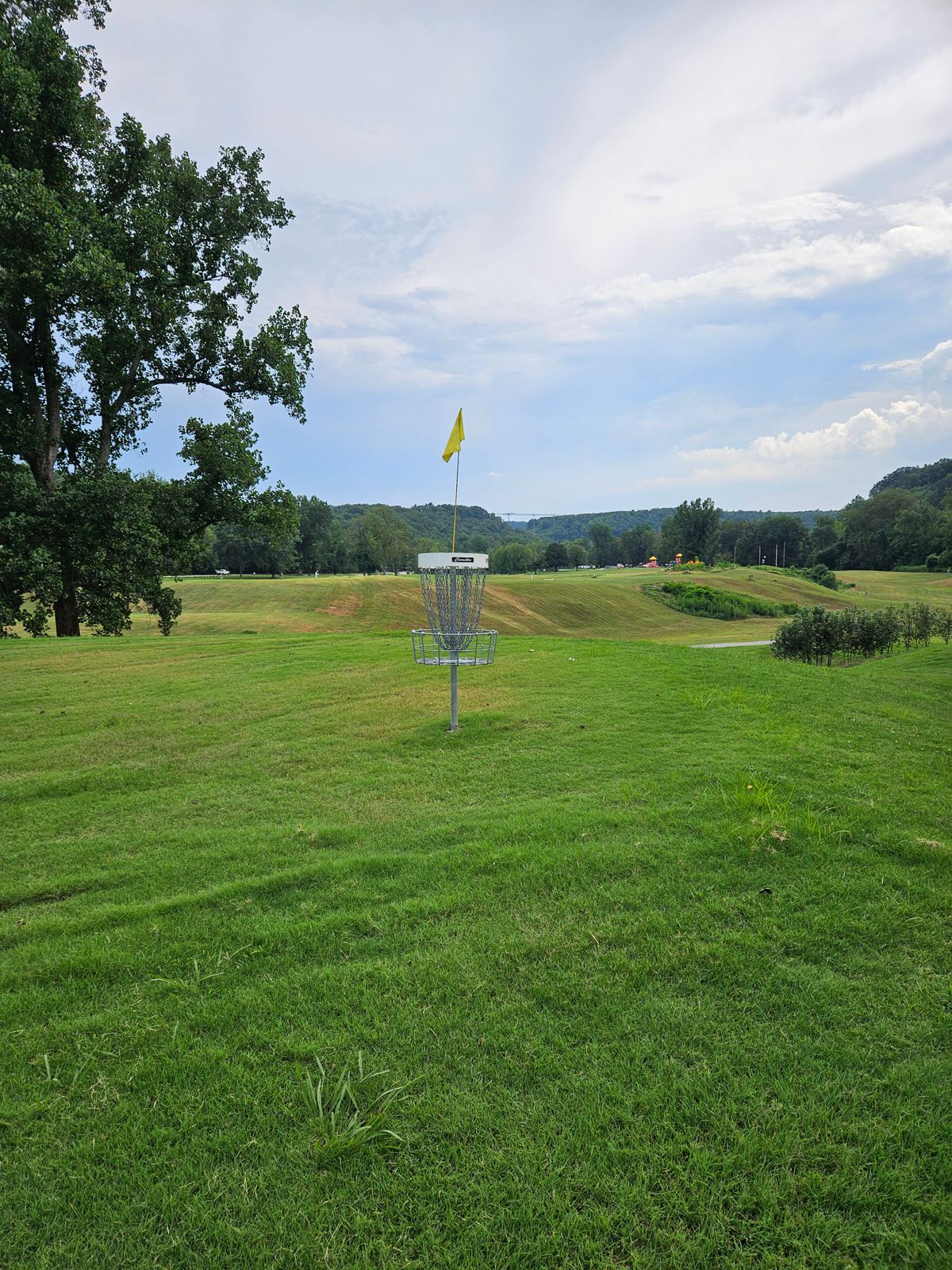 Hole 2 Long Basket. Looking towards Teepads.