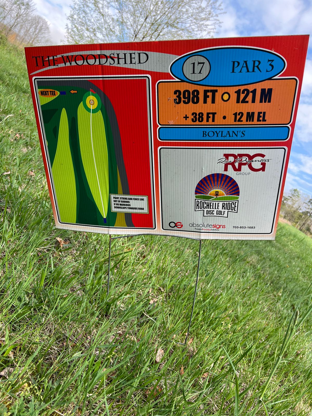Hole #17 sign