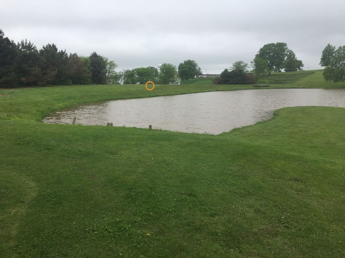 Hole 9 from the tee box