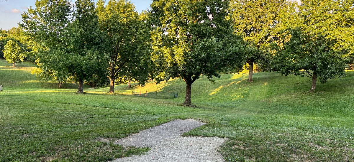 Tee pad looking towards hole 1.