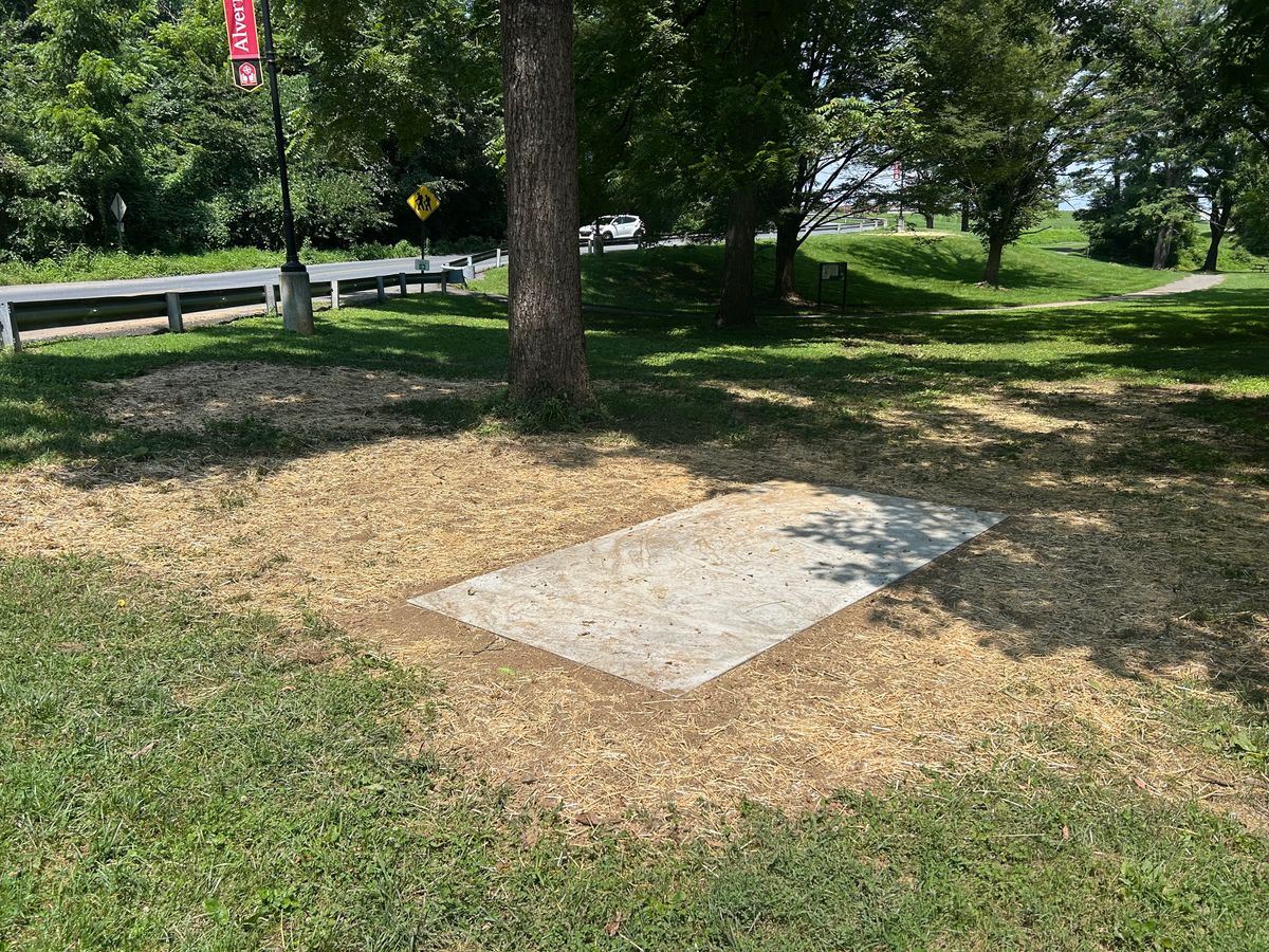 New concrete tee pad for hole #2