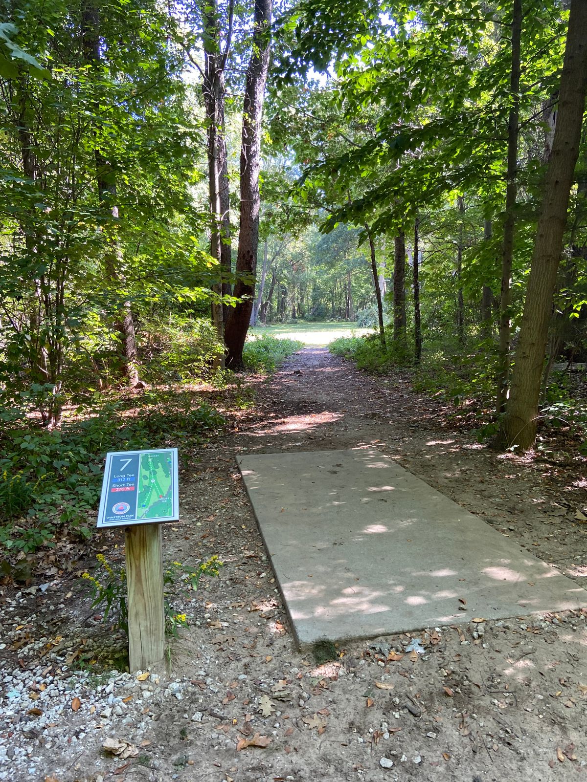 Long teepad of hole 7