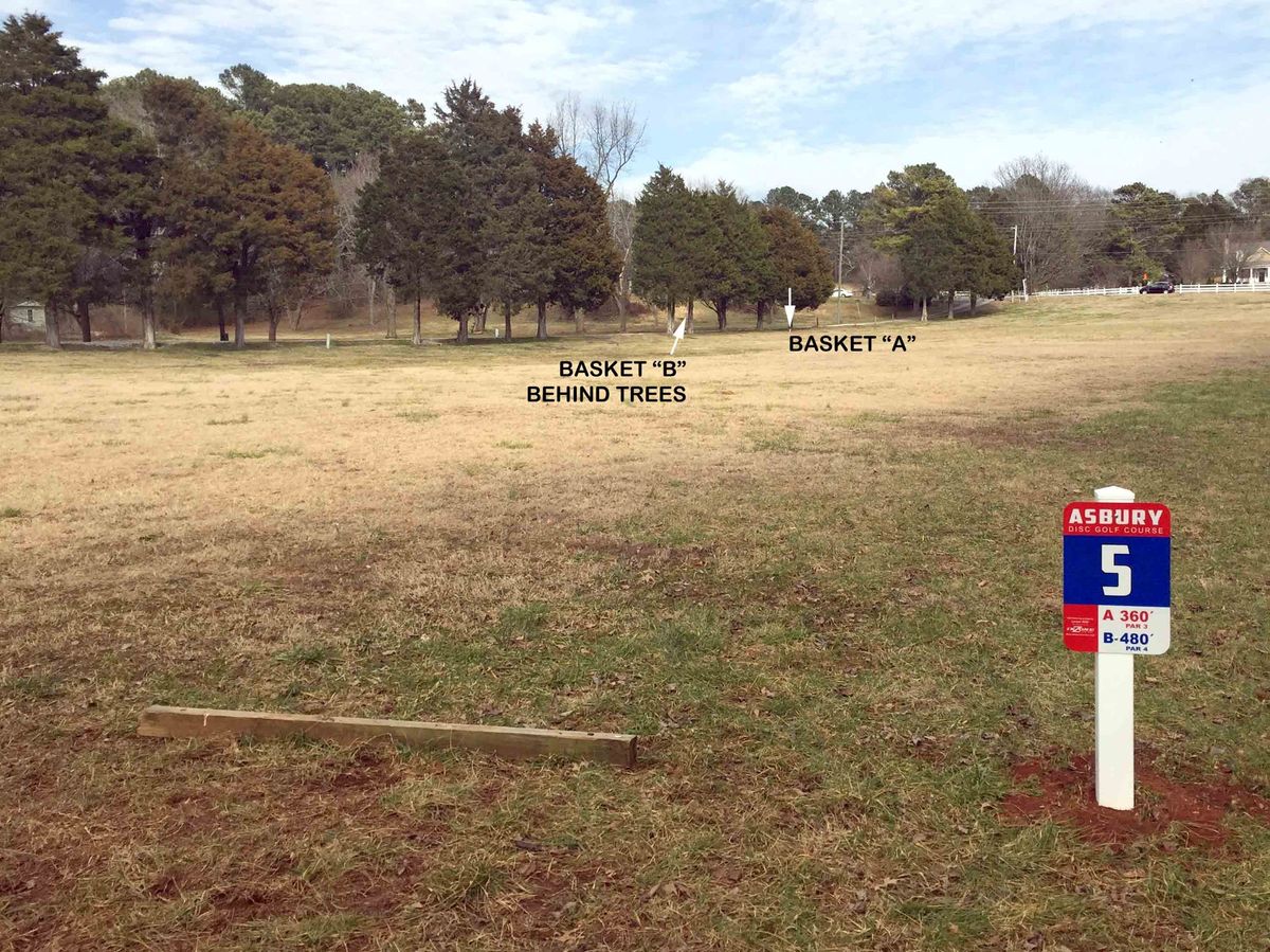 Hole 5A and 5B tee.