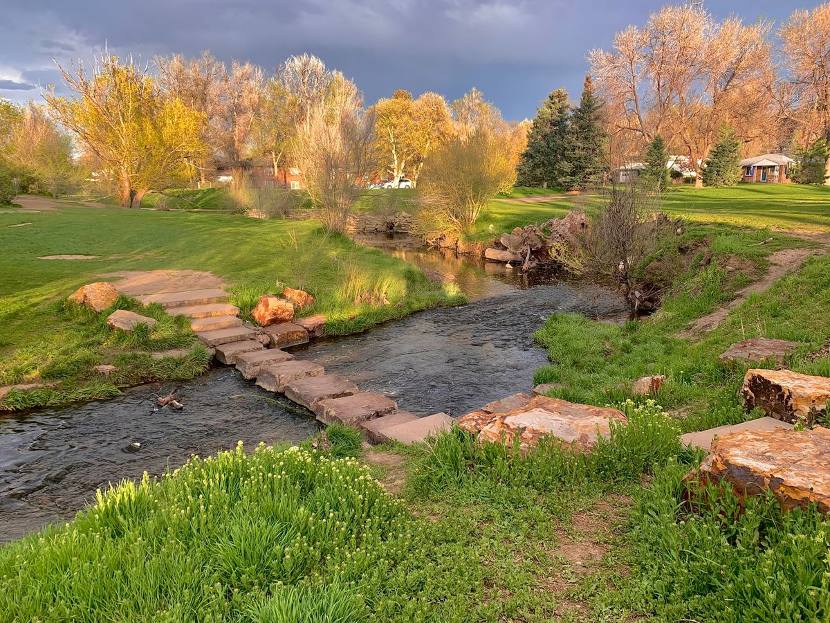 Johnny Roberts Hole 2 looking down-stream from the tee pad