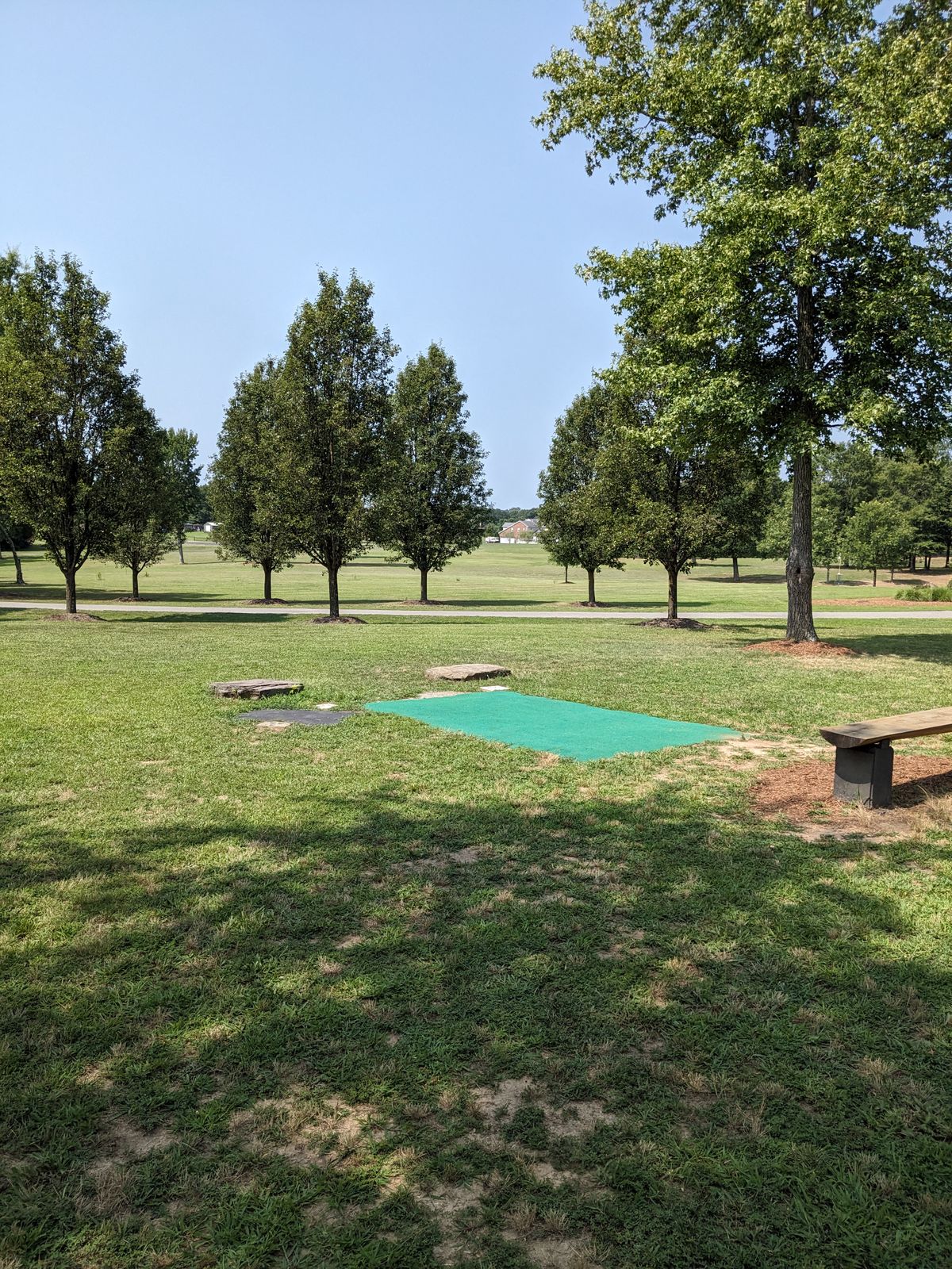 Tee pad 12 looking out over holes 12-18
