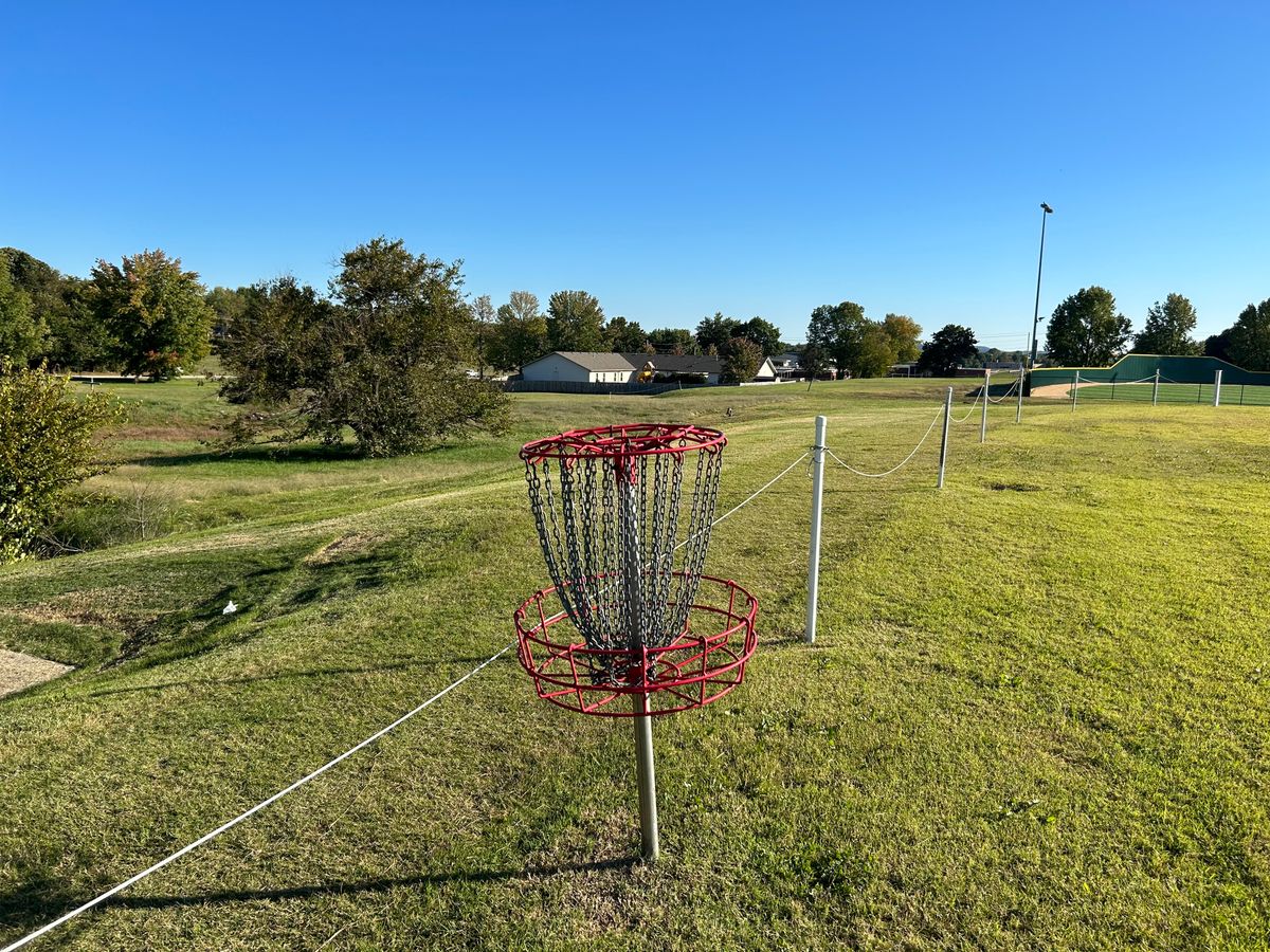 Hole #15 from behind the basket. 