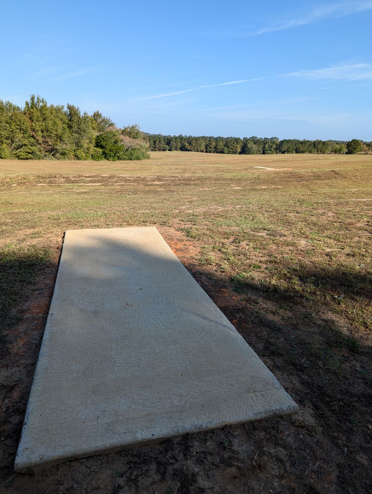 Hole 8 around the bushes ahead