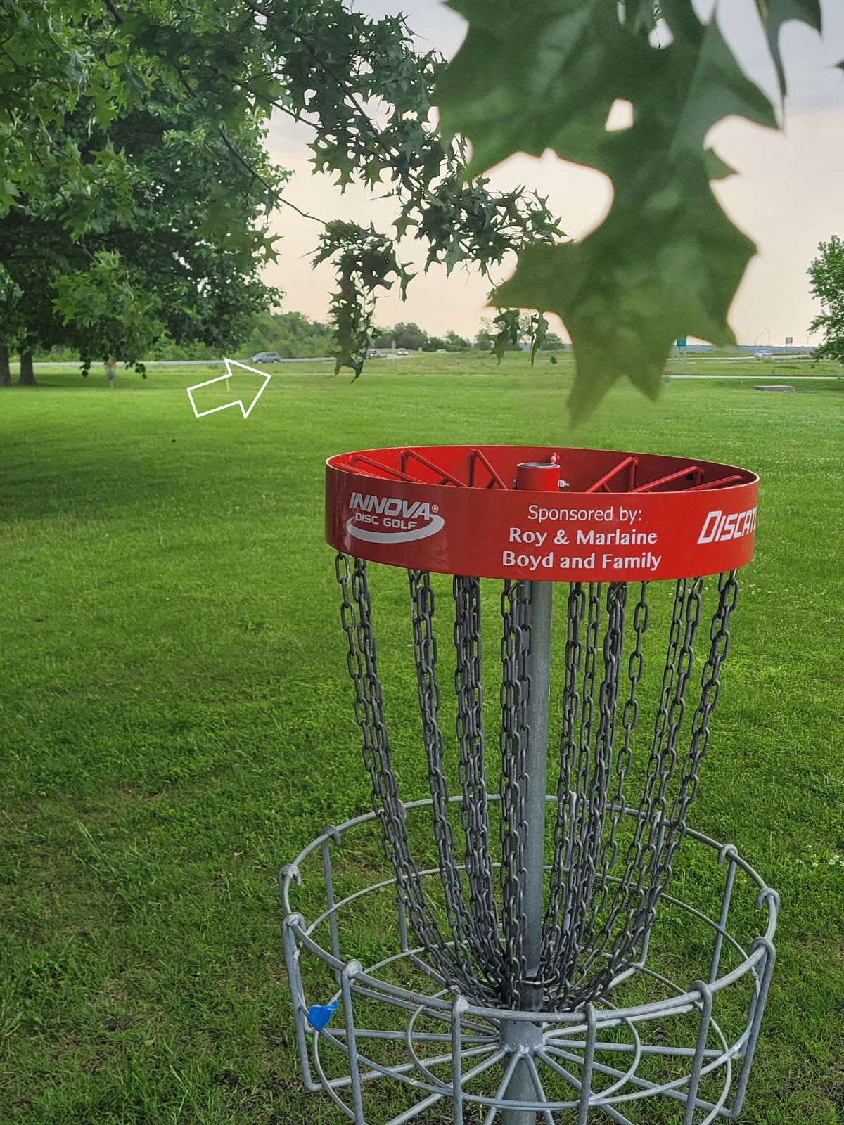 Hole 2 main basket to tee