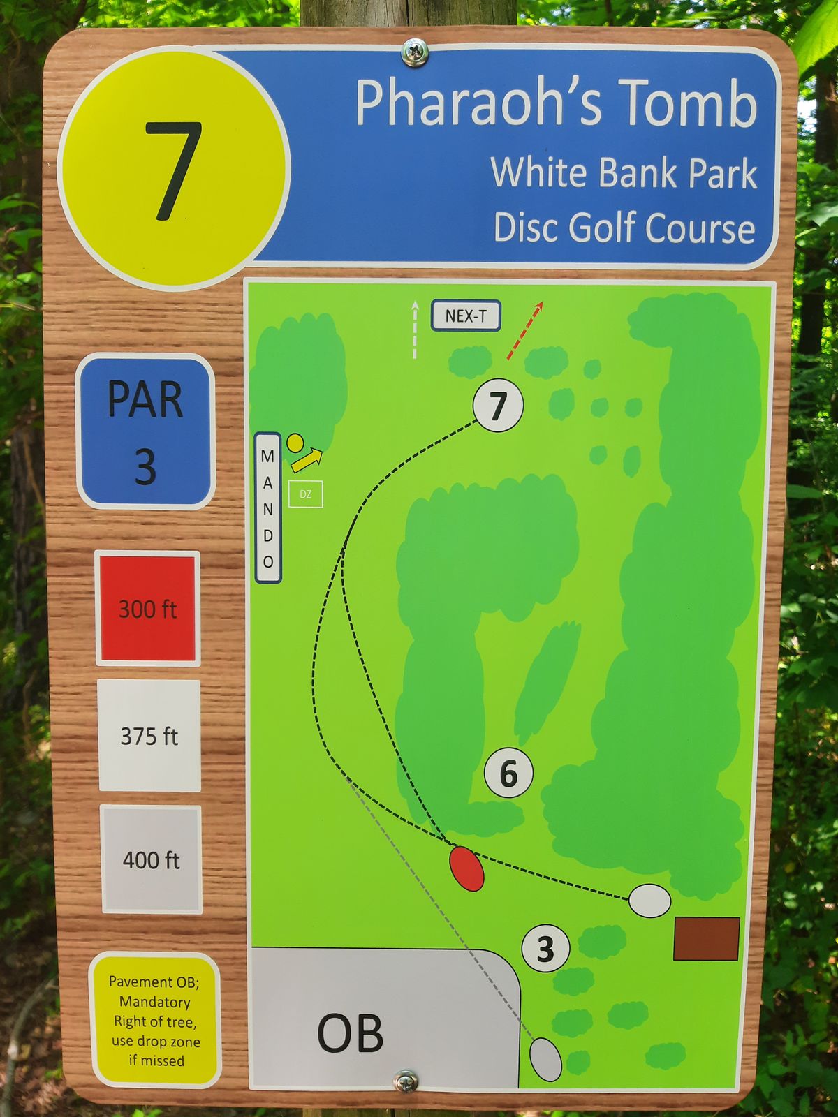 Hole 7 Tee Sign