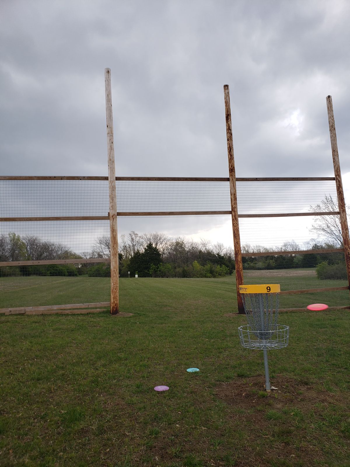 Hole 9 - Mandatory in between the giant fence