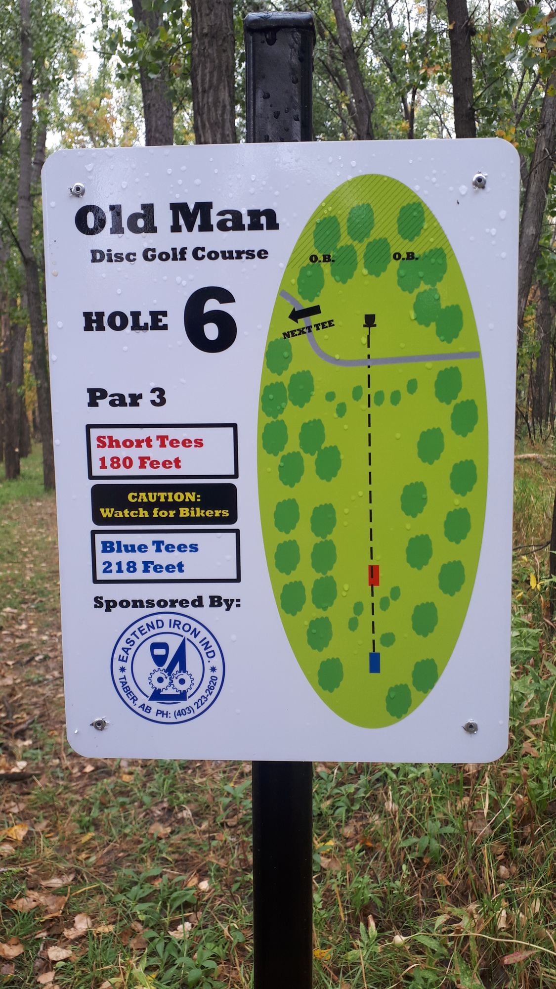 Hole 6 sign