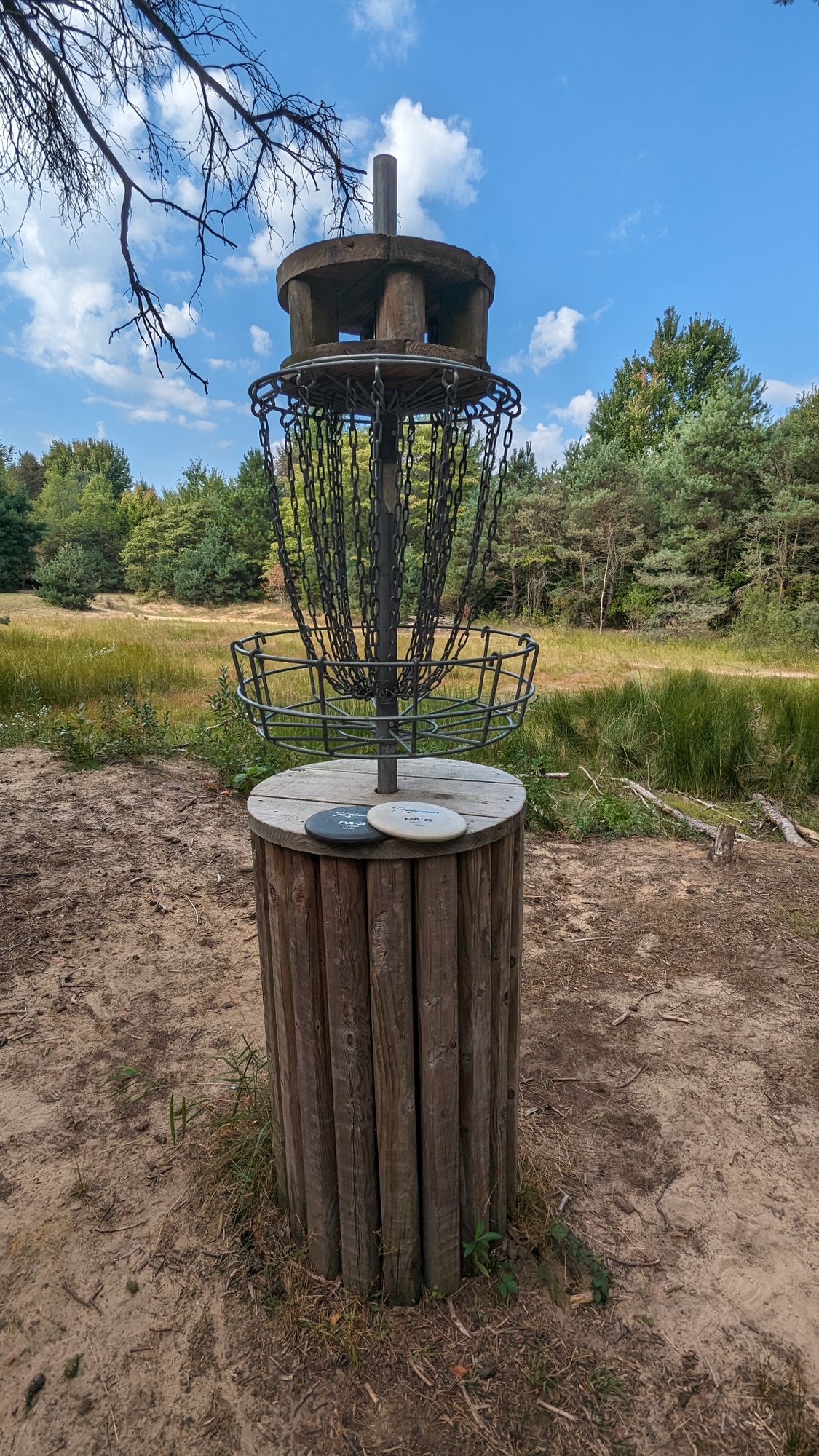 Nice course with some unique basket placements!