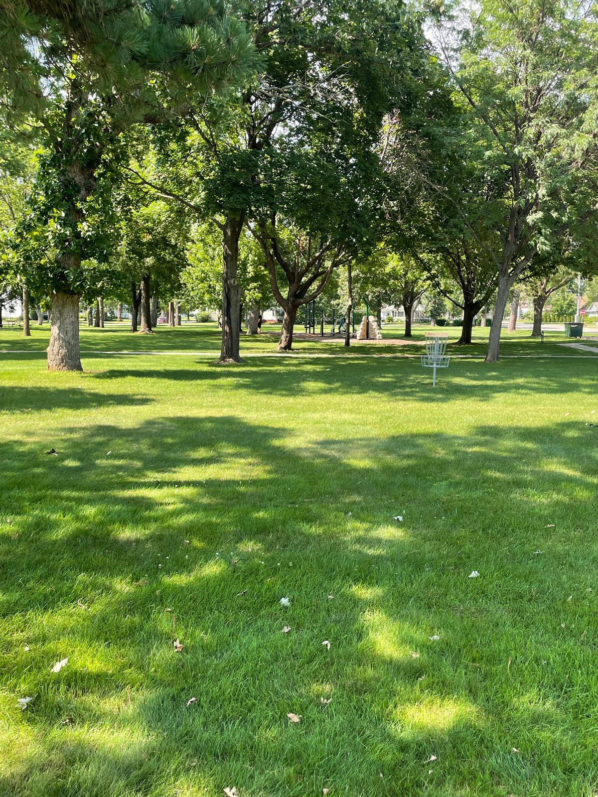 Playground between the hole 4 basket and hole 5 tee.