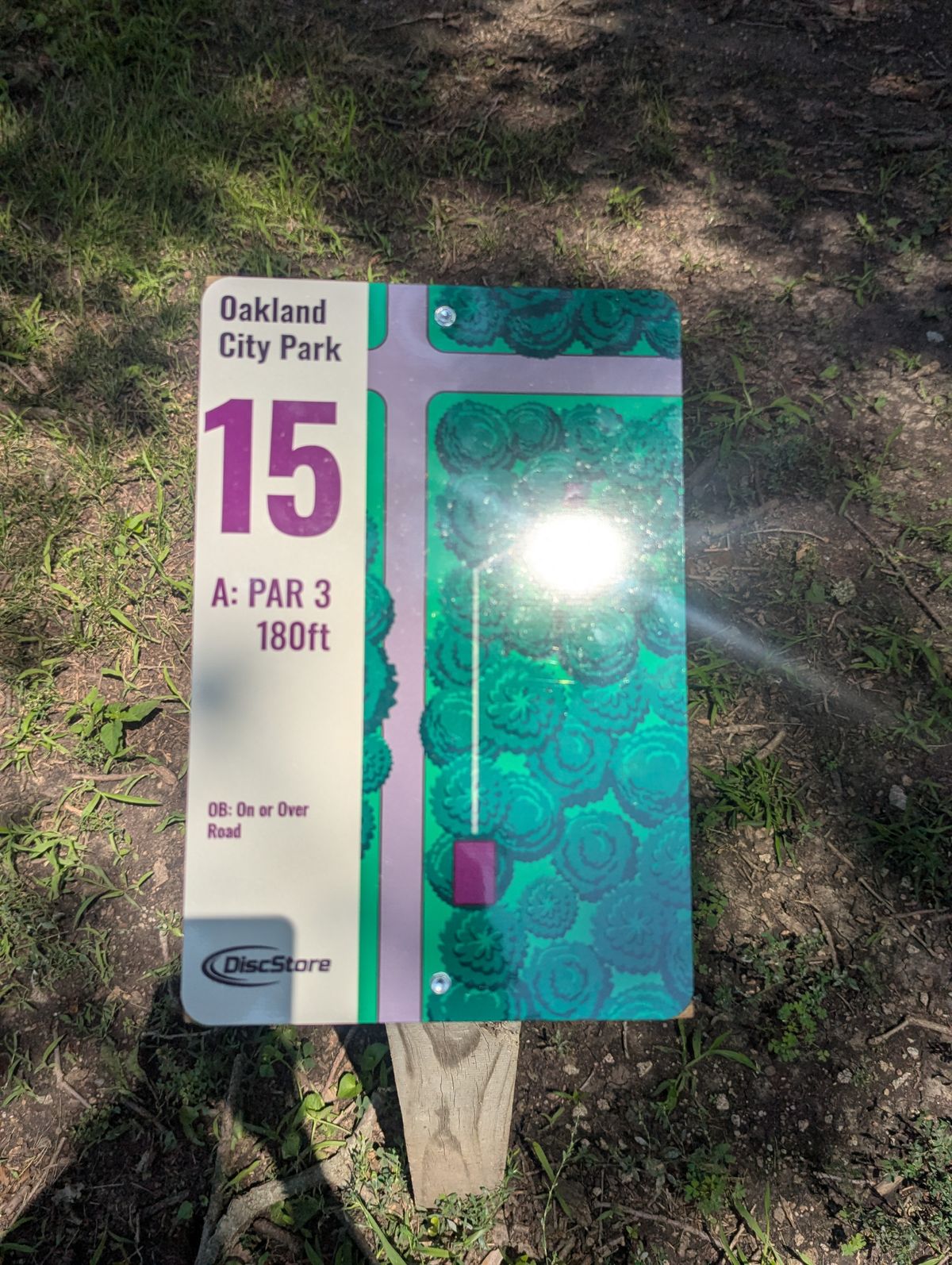 Hole 15 tee sign