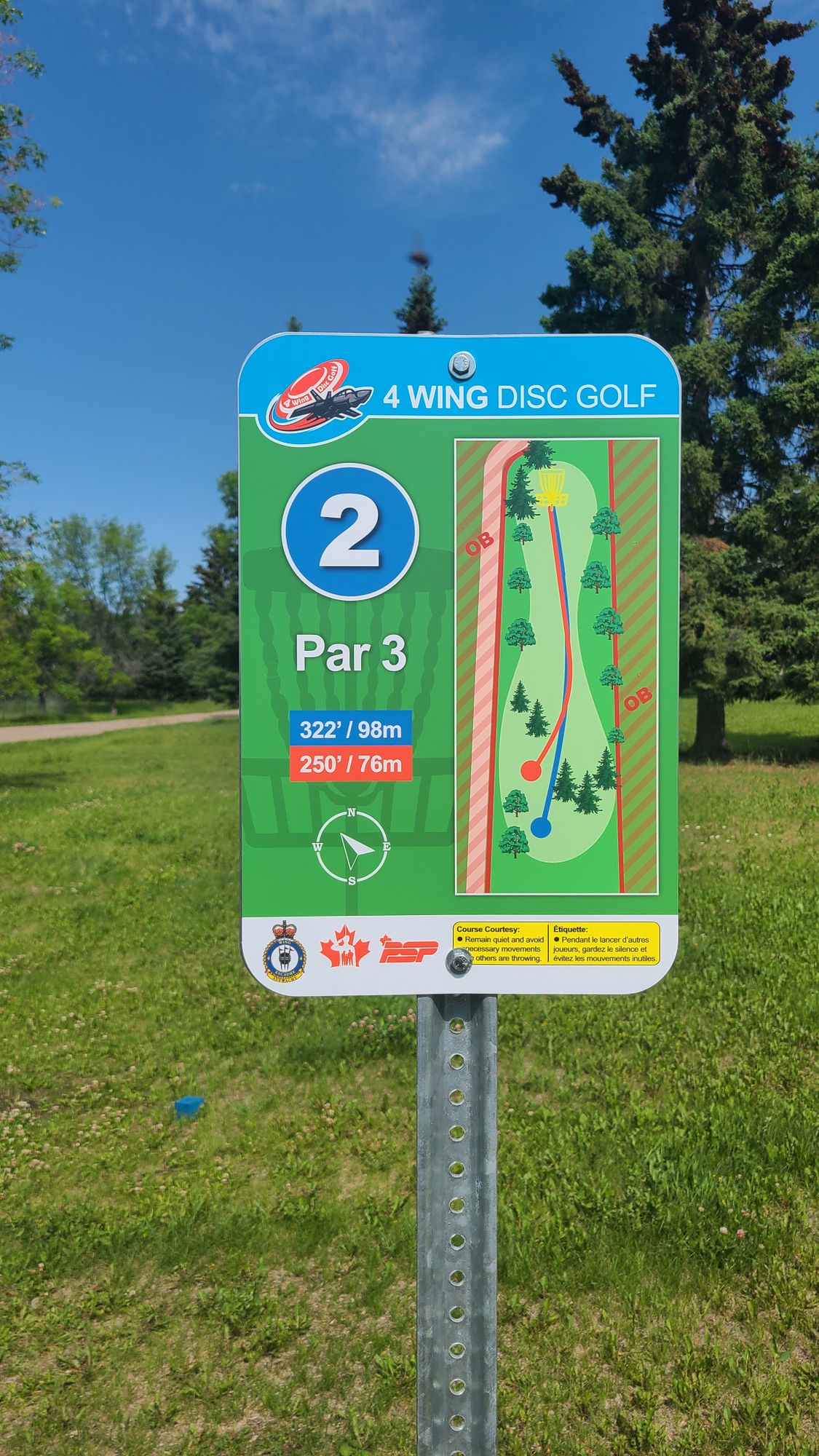 Hole 2 Tee Sign