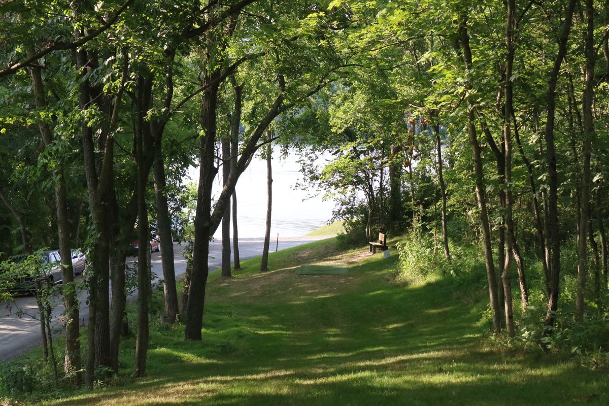 Hole 1 fairway looking from red tee to gold tee