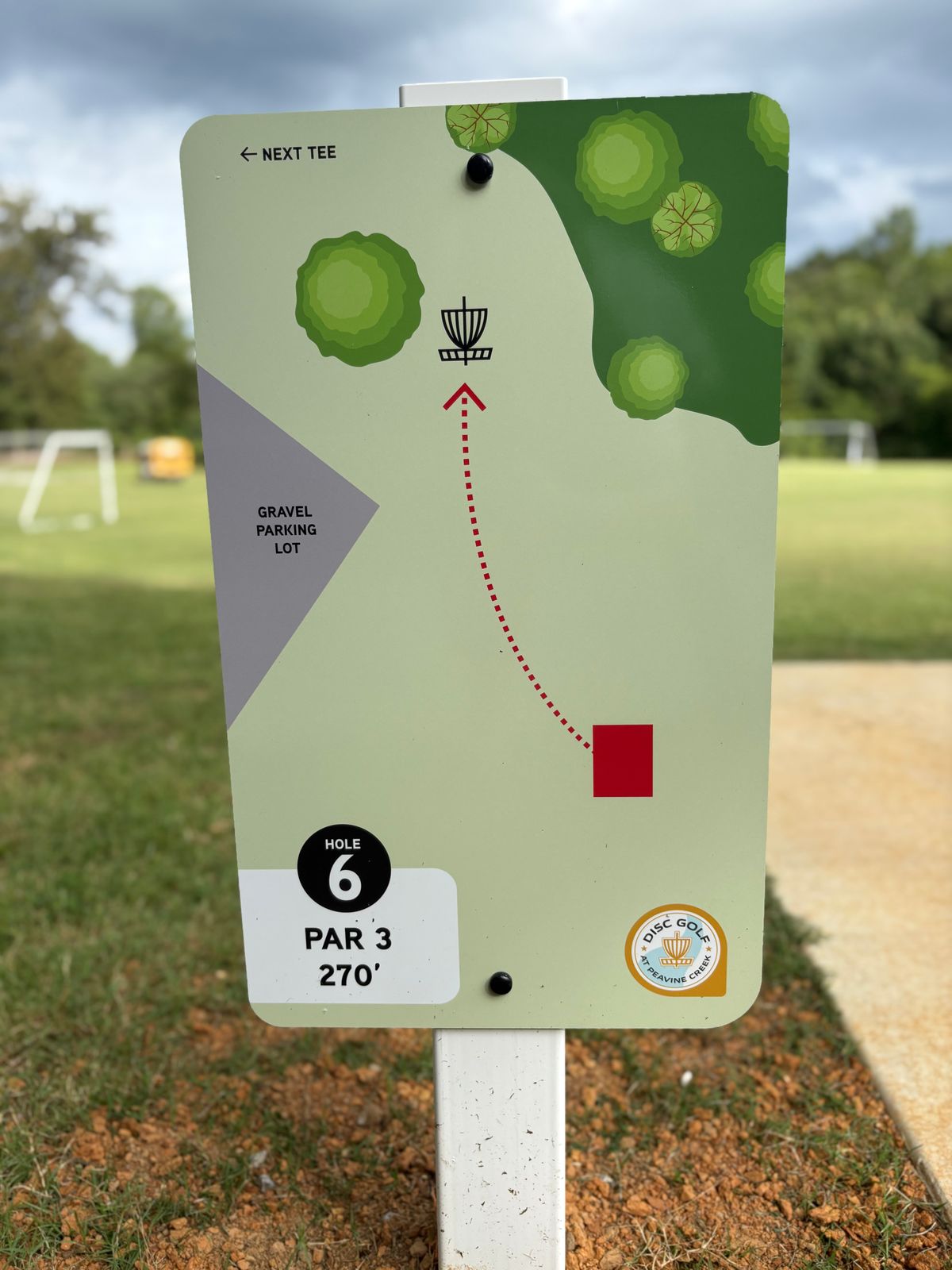 Hole 6 tee sign